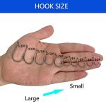 AMHDV 200pcs/pack Circle Fishing Hooks Super Strong Octopus Barb Fishing Hook for Freshwater Saltwater (200pcs-10#)