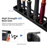 Cooltto Fishing Rod Holders Wall-Mounted 2 Pairs, Simple Deluxe Fishing Pole Holder & Rack Store up to 12 Rods or Combos for Garage & Boat (Vertical, Black)