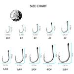 AMHDV 200pcs/pack Circle Fishing Hooks Super Strong Octopus Barb Fishing Hook for Freshwater Saltwater (200pcs-10#)