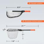 KastKing Brutus Fishing Net, Fish Landing Net, Lightweight & Portable Fishing Net with Soft EVA Foam Handle, Holds up to 44lbs/20KG, Fish-Friendly Mesh for a Safe Release, Silicone S
