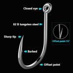 AMHDV 200pcs/pack Circle Fishing Hooks Super Strong Octopus Barb Fishing Hook for Freshwater Saltwater (200pcs-10#)