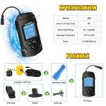 LUCKYLAKER Depth Handheld Fish Finder Display Boat Ice Fishing Finder Sonar Portable Wired Fish Finders Transducer LCD Monitor