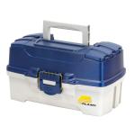 Plano 2-Tray Tackle Box, Blue Metallic/Off White