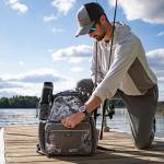 Piscifun Fishing Tackle Backpack with 4 Trays, Large Outdoor Storage Tackle Bag with Protective Rain Cover, VEIL Camouflage