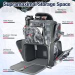 Piscifun Fishing Tackle Backpack with 4 Trays, Large Outdoor Storage Tackle Bag with Protective Rain Cover, VEIL Camouflage