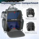 Piscifun Fishing Tackle Backpack with 4 Trays, Large Outdoor Storage Tackle Bag with Protective Rain Cover, VEIL Camouflage