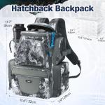 Piscifun Fishing Tackle Backpack with 4 Trays, Large Outdoor Storage Tackle Bag with Protective Rain Cover, VEIL Camouflage