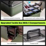 4 Layers Fishing Tackle Box, 605Pcs Fishing Gear Kit with Lures, Small Tool Kit Containing Gripper, Hook Remover, Plier, Accessories, Greeting Cards, Complete Fishing Box for Beginners, Adults