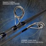 THKFISH 4 Piece/5 Piece Saltwater Travel Rod, Heavy Spinning Fishing Rod Portable Travel Surf Rod Carbon Fiber Saltwater Boat Fishing Rod 6’9”/7’9”/8’9” with Case Bag for Seawater Fish