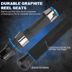 THKFISH 4 Piece/5 Piece Saltwater Travel Rod, Heavy Spinning Fishing Rod Portable Travel Surf Rod Carbon Fiber Saltwater Boat Fishing Rod 6’9”/7’9”/8’9” with Case Bag for Seawater Fish