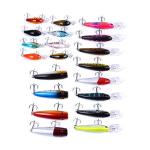 Aorace 20pcs Fishing Lures Kit Mixed Including Minnow Popper Crank Baits with Hooks for Saltwater Freshwater Trout Bass Salmon Fishing