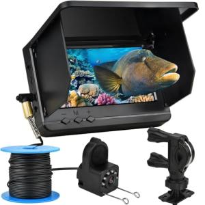 Fish Finder,Underwater Fishing Camera Equipped with Infrared Night Vision Function, IP67 Waterproof, and ice Fishing Camera a Portable Fish Finder, in Rivers, Lakes, Kayaks and boats-30M