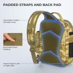 KastKing BaitSpace Standard Fishing Tackle Sling Bag, Water-resistant Backpack & Sling Pack for Bank, Wader & Boat Fishing, Rod & Beverage Holder, Adjustable Straps, Durable Nylon Fabric