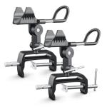 AVCMOTO 1/2 Pack Fishing Rod Holders for Boat, 360 Degree Adjustable Fishing Rod Holder with Enlarge Clamp, Aluminum Alloy, Suitable for Round /Square Tubular Hulls