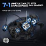 KastKing Spartacus II Plus Spinning Reel – IPX5 Waterproof Freshwater/Saltwater Fishing Reel, 22LB Drag, 5.2:1 Gear Ratio, 7+1 Stainless Steel Bearings, Instant Anti-Reverse, Anodized Aluminum Spool