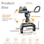 AVCMOTO 1/2 Pack Fishing Rod Holders for Boat, 360 Degree Adjustable Fishing Rod Holder with Enlarge Clamp, Aluminum Alloy, Suitable for Round /Square Tubular Hulls