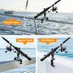 AVCMOTO 1/2 Pack Fishing Rod Holders for Boat, 360 Degree Adjustable Fishing Rod Holder with Enlarge Clamp, Aluminum Alloy, Suitable for Round /Square Tubular Hulls