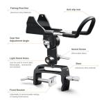 AVCMOTO 1/2 Pack Fishing Rod Holders for Boat, 360 Degree Adjustable Fishing Rod Holder with Enlarge Clamp, Aluminum Alloy, Suitable for Round /Square Tubular Hulls