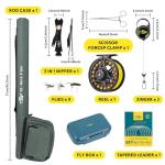 Emerald Green 4-Piece Fly Fishing Rod Combo