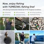 YUMEOWL Braided Fishing Line, No Stretch-Super Strong-Abrasion Resistant Line, 4 Strand, Moss Green, 164YDS, 4LB, 0.05MM