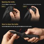 Compact Serrated Blade Pocket Knife with Clip