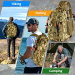 PLUSINNO Fishing Backpack with Tackle Boxes, Waterproof Fishing Sling Tackle Bag For Fishing Gear With Rod Holder, Fishing Gifts for Men With Fishing lures, Fishing pliers.