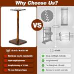 Ghosthorn Fishing Rod Holders for Garage 360 Degree Rotating Fishing Pole Rack, Floor Stand Holds up to 16 Rods Wood Fishing Gear Equipment Storage Organizer, Fishing Gifts for Men