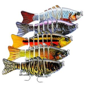 Realistic Multi-Jointed Fishing Lures for Freshwater & Saltwater