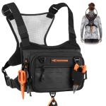 KastKing Bait Boss Water-Resistant Fishing Chest Pack With EVA Zip-Down Workstation, MOLLE Storage, Adjustable Chest Straps