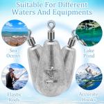 Fishing Weights Sinkers Kit, 25pcs 5 Sizes Bass Casting Drop Shot Weights Lead Fishing Weights Fishing Assortment for Saltwater Freshwater Fishing