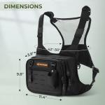 KastKing Bait Boss Water-Resistant Fishing Chest Pack With EVA Zip-Down Workstation, MOLLE Storage, Adjustable Chest Straps