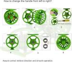 Aventik FLK Fly Fishing Reel Aluminum Trout 3/5, 5/7, 7/9wt Large Arbor Freshwater Fly Reel with Line (Green 5/7 with Line)