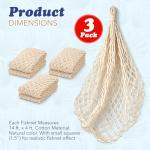 Natural Cotton Fish Net Decor - 3 Pack
