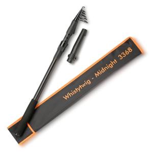 Whistytwig Carbon Fiber Telescopic Fishing Rod - Easy Travel & Storage - Collapsible Telescoping Design - Ideal for Saltwater & Freshwater - Lightweight Portable Fishing Pole (Midnight 3.36m)