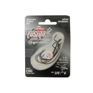 Berkley Fusion19 EWG Hooks Smoke Satin, 3/0, 6 Count (Pack of 1)