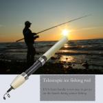 CJFNDFA Ice Fishing Rod and Reel Combo - 29.5 Inch Ultralight Spinning Ice Fishing Gear Set with High Visibility Pole for Walleye, Perch, Panfish, Trout