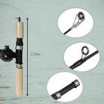 CJFNDFA Ice Fishing Rod and Reel Combo - 29.5 Inch Ultralight Spinning Ice Fishing Gear Set with High Visibility Pole for Walleye, Perch, Panfish, Trout
