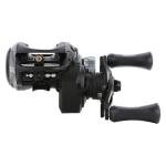 Abu Garcia Max SX Winch Low Profile Baitcasting Fishing Reel, Left, Lightweight Design, Graphite Body and Sideplates, Duragear Brass Gear, Power Disk Drag System