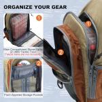 MYDAYS Fishing Sling Tackle Storage Bag, Lightweight Outdoor Sling Tackle Backpack for Fishing Gear and Equipment (Khaki)