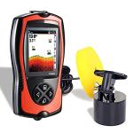 Atibin Wired Portable Fish Finder Display Handheld Monitor Depth Finder Transducer Sonar Sensor Fish Finders LCD Screen