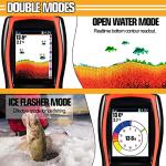Atibin Wired Portable Fish Finder Display Handheld Monitor Depth Finder Transducer Sonar Sensor Fish Finders LCD Screen