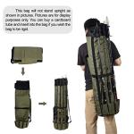 LEADALLWAY Fishing Rod Bag Durable Folding Oxford Fabric Fishing Tackle Carry Case Bag Multifunction Large Capacity Waterproof Fishing Rod Case Holds 5 Poles