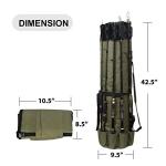 LEADALLWAY Fishing Rod Bag Durable Folding Oxford Fabric Fishing Tackle Carry Case Bag Multifunction Large Capacity Waterproof Fishing Rod Case Holds 5 Poles