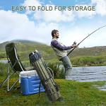 LEADALLWAY Fishing Rod Bag Durable Folding Oxford Fabric Fishing Tackle Carry Case Bag Multifunction Large Capacity Waterproof Fishing Rod Case Holds 5 Poles