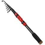 Sougayilang Portable Telescopic Fishing Rod with Carbon Fiber Material and Precision Carved Reel Seat - Suitable for Saltwater and Freshwater Fishing