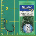 Mustad Demon Perfect Circle, in Line - Black Nickel-Size 3/0 - Pack of 50