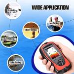 Atibin Wired Portable Fish Finder Display Handheld Monitor Depth Finder Transducer Sonar Sensor Fish Finders LCD Screen