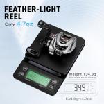 DOVIELLO HICC50 Compact Baitcaster Fishing Reels - 4.7oz Ultra Smooth Fishing Reel with Magnetic Brake, 8.1:1 Speed Ratio and 10+1 Bearing Reels Equipped for Saltwater Outdoor - Right Hand