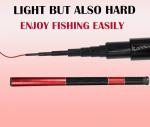 Telescopic Tenkara Rod in 4.9ft/8.8ft/11.8ft-Ultralight Travel Fishing Rods-Portable Collapsible Bass Crappie Rod-Retractable Fishing Pole -Tenkara Fishing Rod (Rod only, 11.8FT-3.6M)