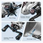 DOVIELLO HICC50 Compact Baitcaster Fishing Reels - 4.7oz Ultra Smooth Fishing Reel with Magnetic Brake, 8.1:1 Speed Ratio and 10+1 Bearing Reels Equipped for Saltwater Outdoor - Right Hand